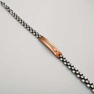 Bracciale uomo in acciaio bicolor