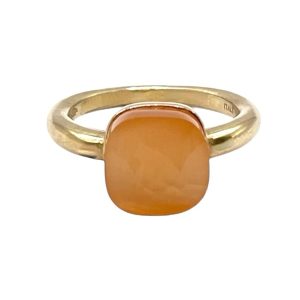 Anello in Argento Dorato con Quarzo